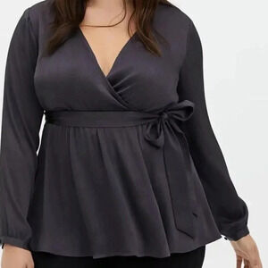 Torrid Faux Wrap Blouse with Belt